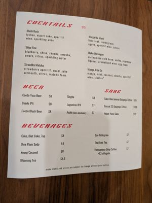 Menu photo 1 Le Soleil San Francisco, CA
