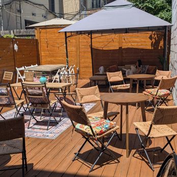 Ruhani Cafe - Backyard! Super cute!! - Coffee & Tea Near Me - Brooklyn, New York