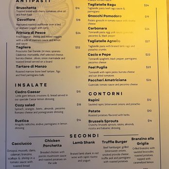 Cedro Italian Restaurant - Menu - Italian Near Me - Newbury Park, California
