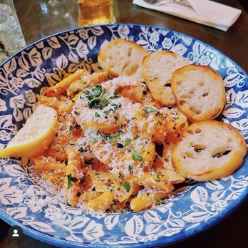 Lil' Brew Hops - bowl of pasta and bread - Seafood Near Me - Newmarket, Ontario Lil' Brew Hops - bowl of pasta and bread - Seafood Near Me - Newmarket, Ontario