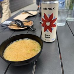 Shoku Izakaya - Craft brew local Canadian root beer and delicious miso soup.