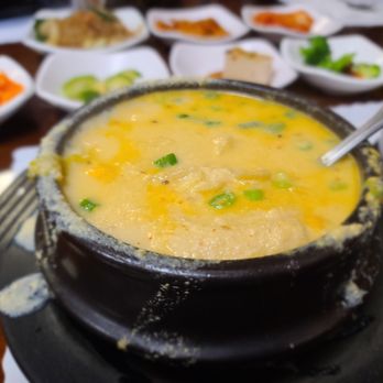 Chunju Han-il Kwan - Kong Biji (콩비지) jjigae "Bean Curd Dregs Casserole" (Ground soybean stew) - Korean Near Me - Los Angeles, California Chunju Han-il Kwan - Kong Biji (콩비지) jjigae "Bean Curd Dregs Casserole" (Ground soybean stew) - Korean Near Me - Los Angeles, California