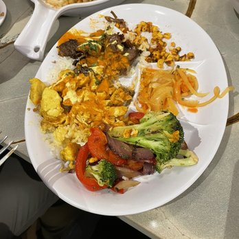 Singh's Kitchen - Meat Me Plate (half eaten) - Indian Near Me - Libertyville, Illinois