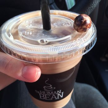 The Human Bean - Got a vanilla soy latte, pretty good super smooth with no bitter taste, they give you a coated coffee bean on top! - Coffee & Tea Near Me - Tempe, Arizona The Human Bean - Got a vanilla soy latte, pretty good super smooth with no bitter taste, they give you a coated coffee bean on top! - Coffee & Tea Near Me - Tempe, Arizona