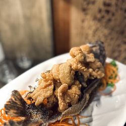 Pama Thai - Crispy whole flounder $55