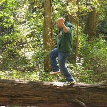 Petit Jean State Park - Hubby being karate kid on a log over a creek Petit Jean State Park 2003 - Parks Near Me - Morrilton, Arkansas Petit Jean State Park - Hubby being karate kid on a log over a creek Petit Jean State Park 2003 - Parks Near Me - Morrilton, Arkansas