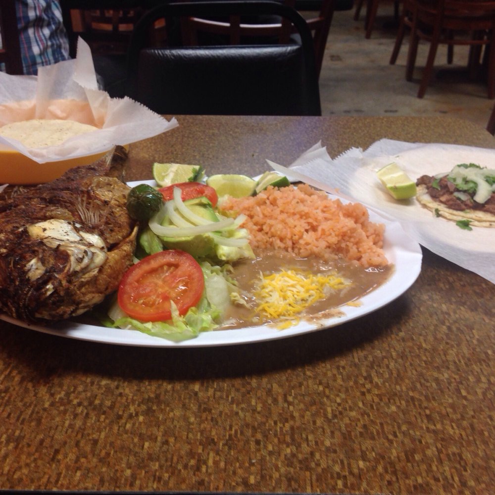 The Taco Shop - Fried fish platter with the beef tongue taco - Mexican Near Me - Oxford, Mississippi The Taco Shop - Fried fish platter with the beef tongue taco - Mexican Near Me - Oxford, Mississippi
