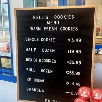 Bell's Cookies - Prices - Desserts Near Me - Seattle, Washington