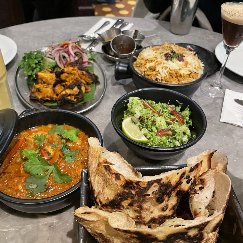 Dishoom - Tikka masala, garlic naan, broccoli, biryani - Indian Near Me - Edinburgh, EDH Dishoom - Tikka masala, garlic naan, broccoli, biryani - Indian Near Me - Edinburgh, EDH