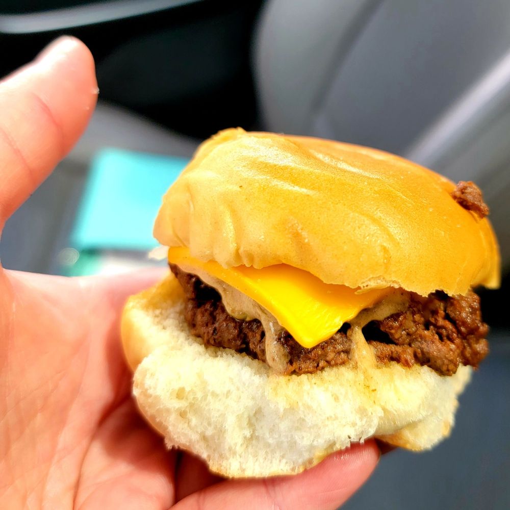 Crabill's Hamburger Shop - Double with cheese (for size reference) - Burgers Near Me - Urbana, Ohio