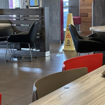 McDonald's - Kid got sick. It's been about 15 minutes and it's still there, that wet floor sign was there before it happened. - Fast Food Near Me - Lakeside, California McDonald's - Kid got sick. It's been about 15 minutes and it's still there, that wet floor sign was there before it happened. - Fast Food Near Me - Lakeside, California