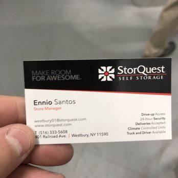 StorQuest Self Storage - Business card - Self Storage Near Me - Westbury, New York