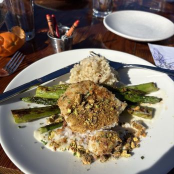 Sunnyside - Pistachio Crusted Alaskan Halibut - New American Near Me - Tahoe City, California