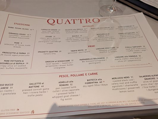 Menu photo 5 Quattro Whistler, BC