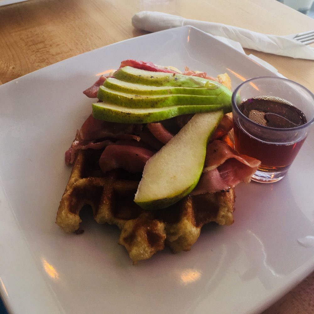 Syrup Trap - Brie with prosciutto and sliced pear. - Breakfast & Brunch Near Me - Vancouver, Washington Syrup Trap - Brie with prosciutto and sliced pear. - Breakfast & Brunch Near Me - Vancouver, Washington