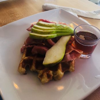 Syrup Trap - Brie with prosciutto and sliced pear. - Breakfast & Brunch Near Me - Vancouver, Washington Syrup Trap - Brie with prosciutto and sliced pear. - Breakfast & Brunch Near Me - Vancouver, Washington