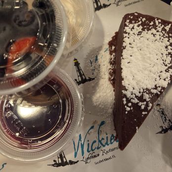 Wickies Lighthouse Restaurant - Chocolate cake,and toppings - Diners Near Me - Sanibel, Florida Wickies Lighthouse Restaurant - Chocolate cake,and toppings - Diners Near Me - Sanibel, Florida