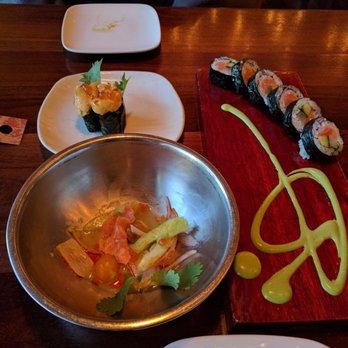 Uchi Houston - Santa Barbara uni, sake salmon roll, uchiviche - Sushi Bars Near Me - Houston, Texas Uchi Houston - Santa Barbara uni, sake salmon roll, uchiviche - Sushi Bars Near Me - Houston, Texas