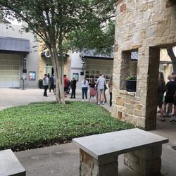Gateway Community Church - Outside waiting for the interactive reflections of the cross on Good Friday