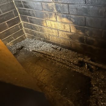Carl Webers Chimney Sweep - Look at that sooty mess before they cleaned it up! 15 years of fires!! - Chimney Sweeps Near Me