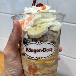 Banana split with my choice of ice cream: caramel salted truffle and midnight cookies and cream. Banana split with my choice of ice cream: caramel salted truffle and midnight cookies and cream.
