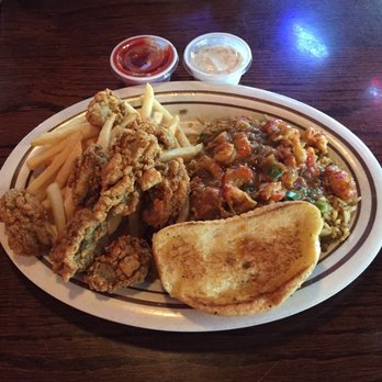 Orleans Seafood Kitchen - Orleans Combination (I call it Heaven on Earth). I got this with crawfish etouffee and fried oysters this time - Cajun/Creole Near Me - Katy, Texas Orleans Seafood Kitchen - Orleans Combination (I call it Heaven on Earth). I got this with crawfish etouffee and fried oysters this time - Cajun/Creole Near Me - Katy, Texas