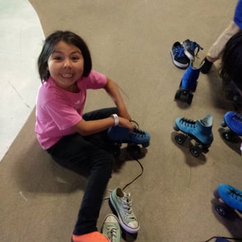 Epic Rollertainment - She's soooo excited.  First time on skates - Skating Rinks Near Me - Murrieta, California