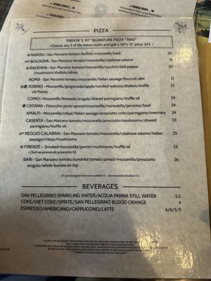 Menu photo 2 Trenta Pizza & Cucina Costa Mesa, CA