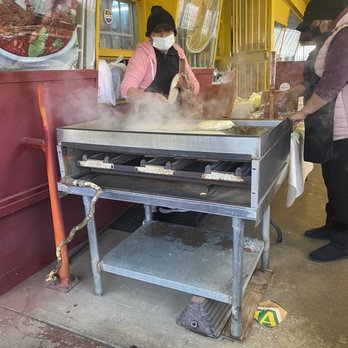 Grandma's Tamales - Tortillas being made fresh - Mexican Near Me - Bakersfield, California