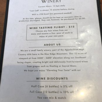 Linville Falls Winery - Menu - November 2021 - Wineries Near Me - Newland, North Carolina Linville Falls Winery - Menu - November 2021 - Wineries Near Me - Newland, North Carolina