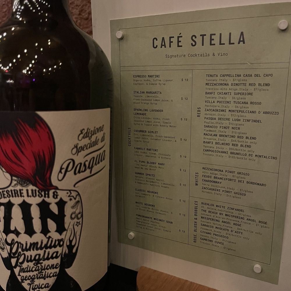Cafe Stella - Drink menu - Italian Near Me - Flagstaff, Arizona