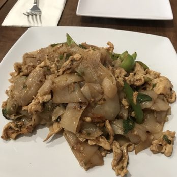 Muay Thai Kitchen - Drunken noodle (Medium Spice was HOT) - Thai Near Me - San Marcos, California Muay Thai Kitchen - Drunken noodle (Medium Spice was HOT) - Thai Near Me - San Marcos, California