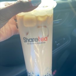 Classic Black Milk Tea with mini boba Classic Black Milk Tea with mini boba