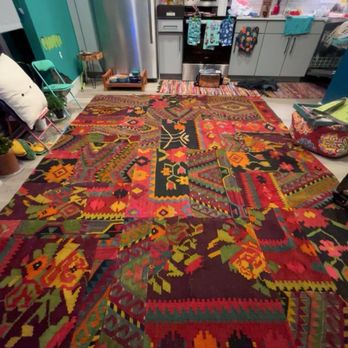 Sarkis Oriental Rugs - The exact colors I requested in a custom patchwork panel Turkish Kilim rug. - Carpeting Near Me - Dallas, Texas Sarkis Oriental Rugs - The exact colors I requested in a custom patchwork panel Turkish Kilim rug. - Carpeting Near Me - Dallas, Texas
