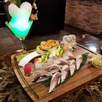 Sakura Sushi & Grill - 6 pieces (3 orders) of saba nigiri sushi, and the rainbow, ninja, and boston rolls. Cool "ice heart in a glass" decoration! - Sushi Bars Near Me - Hilo, Hawaii Sakura Sushi & Grill - 6 pieces (3 orders) of saba nigiri sushi, and the rainbow, ninja, and boston rolls. Cool "ice heart in a glass" decoration! - Sushi Bars Near Me - Hilo, Hawaii