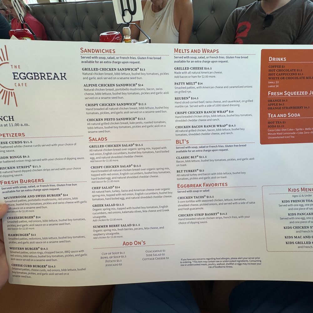 The Eggbreak Cafe - menu - Breakfast & Brunch Near Me - Chippewa Falls, Wisconsin The Eggbreak Cafe - menu - Breakfast & Brunch Near Me - Chippewa Falls, Wisconsin