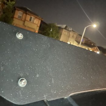 Imperium Mobile Auto Detailing - Compound splatter on my roof rack air deflector - Auto Detailing Near Me Imperium Mobile Auto Detailing - Compound splatter on my roof rack air deflector - Auto Detailing Near Me