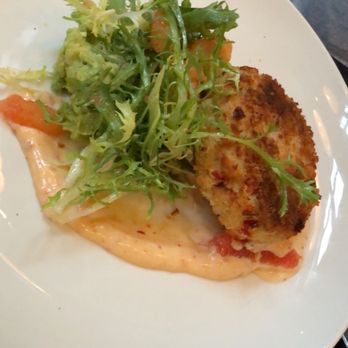 Row 34 - Seaport - Blue crab cake - New American Near Me - Boston, Massachusetts