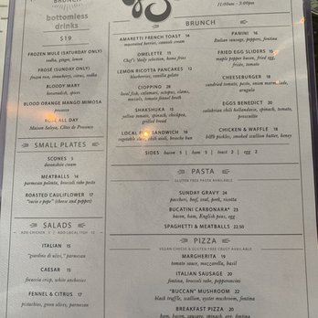 Grato - Brunch menu - Tuscan Near Me - West Palm Beach, Florida