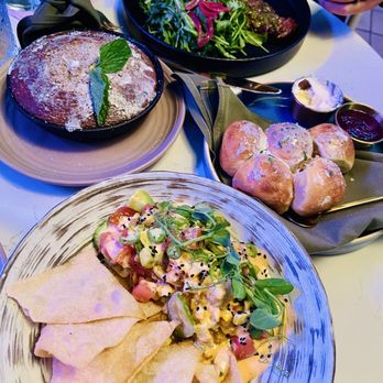 Coco Maya - Skirt steak, poke, house bread and plantain cornbread. - Caribbean Near Me - San Diego, California Coco Maya - Skirt steak, poke, house bread and plantain cornbread. - Caribbean Near Me - San Diego, California