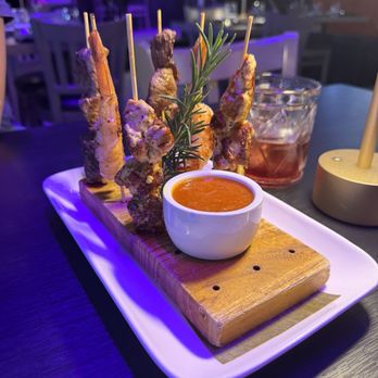 Mamajuana Cafe - Meat skewer app - Latin American Near Me - Houston, Texas Mamajuana Cafe - Meat skewer app - Latin American Near Me - Houston, Texas