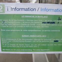 Le Bus Direct - Sign I was greeted by on my flight home.