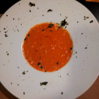 Cedar Street Grille - Roasted tomato soup. Looking very much like an egg from the aerial view! Smokey, cheesy and a little spicy. - New American Near Me - Sturbridge, Massachusetts