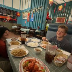 Wonderful House Restaurant - Sweet and Sour Pork, Ham Fried Rice, Egg Drop Soup, French Fried Shimp, Orange Beef.