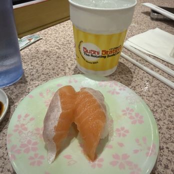 Sushi Station - Fatty Salmon Nigiri - Sushi Bars Near Me - Rolling Meadows, Illinois Sushi Station - Fatty Salmon Nigiri - Sushi Bars Near Me - Rolling Meadows, Illinois