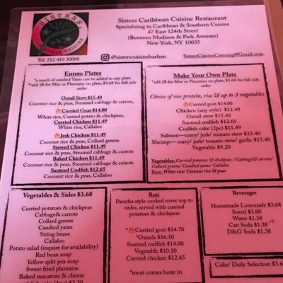 Menu photo 3 Sisters' Caribbean Cuisine New York, NY Menu photo 3 Sisters' Caribbean Cuisine New York, NY