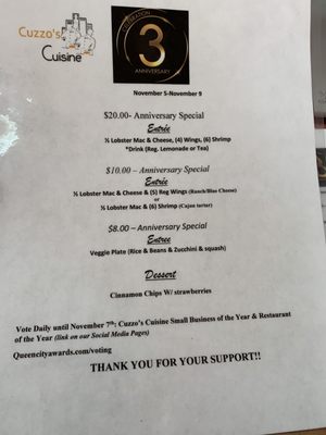Menu photo 7 Cuzzo's Cuisine Charlotte, NC