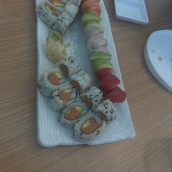 Mizu - Rainbow roll along with the Spicy Tuna roll. - Sushi Bars Near Me - Denver, Colorado