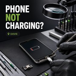 Phone Repair Guy - Phone plugged in but still not charging properly? The problem may involve the charging port, battery. We fix it.