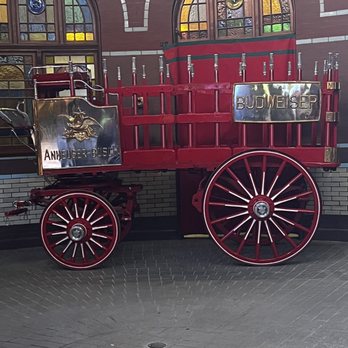 Budweiser Brewery Experience - Budweiser cart inside of the horse stable - Beer Tours Near Me - Saint Louis, Missouri Budweiser Brewery Experience - Budweiser cart inside of the horse stable - Beer Tours Near Me - Saint Louis, Missouri